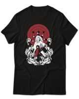T-Shirt Unisex - Uchiha Sasuke - Color Thumbnail Μαύρο