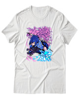 T-Shirt Αντρικό - Uchiha Sasuke - Color Thumbnail Άσπρο