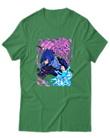 T-Shirt Αντρικό - Uchiha Sasuke - Color Thumbnail Πράσινο