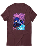 T-Shirt Αντρικό - Uchiha Sasuke - Color Thumbnail Μπορντό