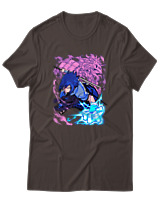 T-Shirt Αντρικό - Uchiha Sasuke - Color Thumbnail Καφέ