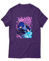 T-Shirt Αντρικό - Uchiha Sasuke - Color Thumbnail Σκούρο Μωβ