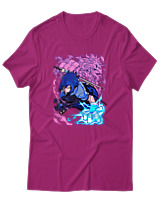 T-Shirt Αντρικό - Uchiha Sasuke - Color Thumbnail Φουξια