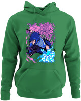 Φούτερ με κουκούλα - Uchiha Sasuke - Color Thumbnail Kelly Green