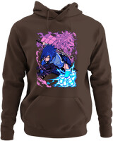 Φούτερ με κουκούλα - Uchiha Sasuke - Color Thumbnail Καφέ