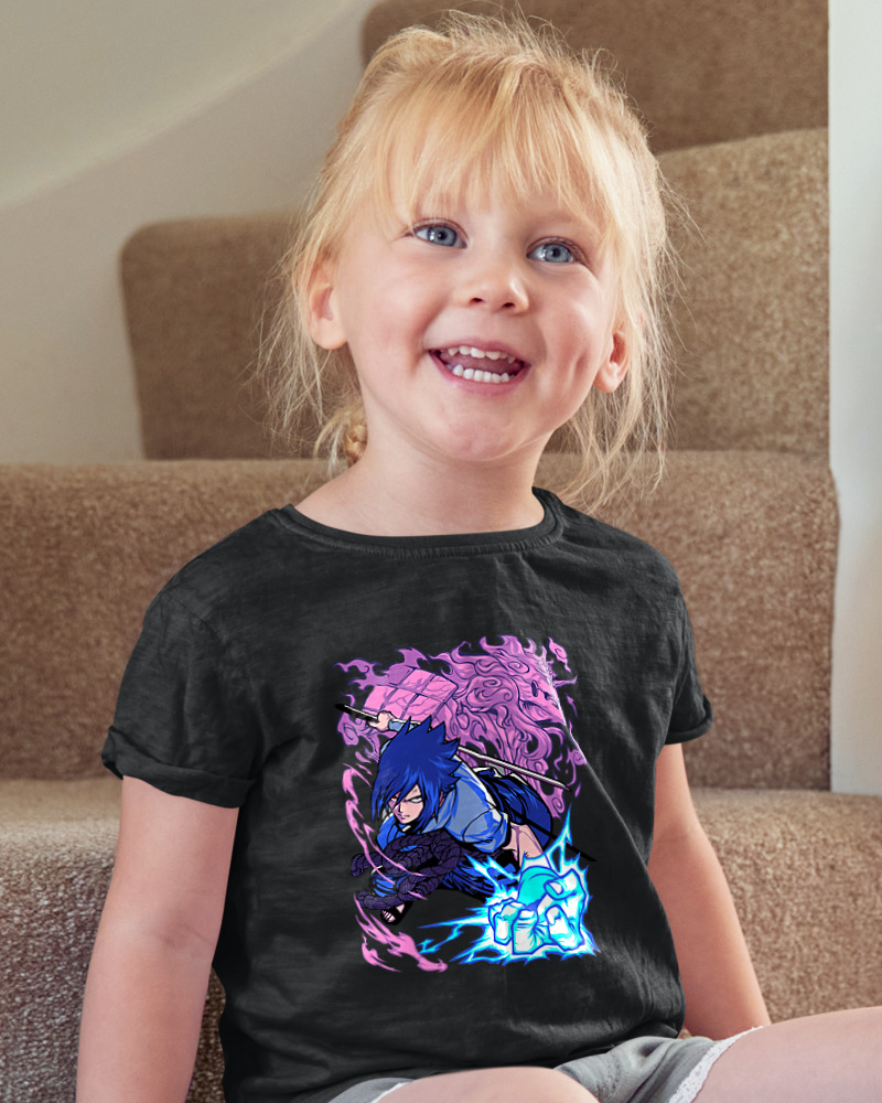 Κοριτσίστικο Κοντομανικο Παιδικό - Uchiha Sasuke - Image 2