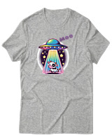 T-Shirt Αντρικό - Ufo Moo - Color Thumbnail Γκρι Μελανζέ