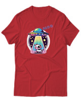 T-Shirt Αντρικό - Ufo Moo - Color Thumbnail Κόκκινο