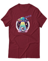 T-Shirt Αντρικό - Ufo Moo - Color Thumbnail Σκούρο Κόκκινο