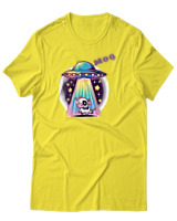 T-Shirt Αντρικό - Ufo Moo - Color Thumbnail Κίτρινο