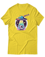 T-Shirt Αντρικό - Ufo Moo - Color Thumbnail Χρυσό Κίτρινο