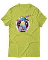 T-Shirt Αντρικό - Ufo Moo - Color Thumbnail Λαχανί