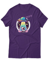 T-Shirt Αντρικό - Ufo Moo - Color Thumbnail Σκούρο Μωβ