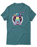 T-Shirt Αντρικό - Ufo Moo - Color Thumbnail Μπλε Πράσινο