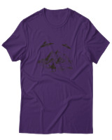 T-Shirt Αντρικό - Ufo Pyramids - Color Thumbnail Σκούρο Μωβ