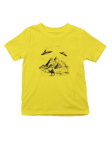 T-Shirt  Παιδικό - Ufo Pyramids - Color Thumbnail Κίτρινο