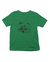 T-Shirt  Παιδικό - Ufo Pyramids - Color Thumbnail Πράσινο