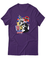 T-Shirt Αντρικό - Uk Punks - Color Thumbnail Σκούρο Μωβ