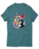 T-Shirt Αντρικό - Uk Punks - Color Thumbnail Μπλε Πράσινο