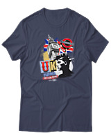 T-Shirt  Γυναικείο - Uk Punks - Color Thumbnail Μπλέ Γκρί