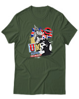 T-Shirt  Γυναικείο - Uk Punks - Color Thumbnail Κυπαρισσί