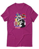 T-Shirt  Γυναικείο - Uk Punks - Color Thumbnail Φούξια