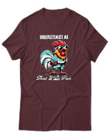 T-Shirt Αντρικό - Underestimade Me - Color Thumbnail Μπορντό