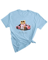 T-Shirt Woman Fashion Γυναικείο - Unicorn Girl Power - Color Thumbnail SKY BLUE