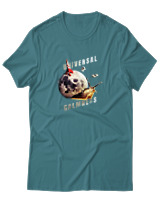 T-Shirt Αντρικό - Univesal Calmness - Color Thumbnail Μπλε Πράσινο