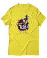 T-Shirt Αντρικό - Unleash The Beast - Color Thumbnail Κίτρινο