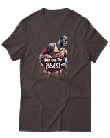 T-Shirt Αντρικό - Unleash The Beast - Color Thumbnail Καφέ