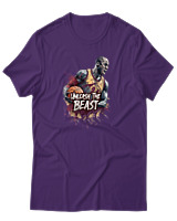T-Shirt Αντρικό - Unleash The Beast - Color Thumbnail Σκούρο Μωβ