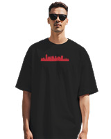 Oversized T-shirt Αντρικό - Urban Jungle - Color Thumbnail ΜΑΥΡΟ