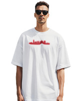 Oversized T-shirt Αντρικό - Urban Jungle - Color Thumbnail ΑΣΠΡΟ