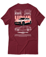 T-Shirt Unisex - Urus - Color Thumbnail Σκούρο Κόκκινο