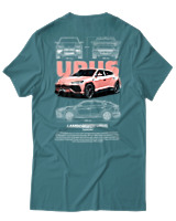 T-Shirt Unisex - Urus - Color Thumbnail Μπλε Πράσινο