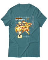 T-Shirt Αντρικό - Uzumaki Naruto - Color Thumbnail Μπλε Πράσινο
