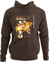 Φούτερ με κουκούλα - Uzumaki Naruto - Color Thumbnail Καφέ
