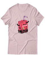 T-Shirt Αντρικό - Vampire Juice - Color Thumbnail Απαλό Ροζ