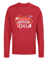 Μακρυμάνικο Μακό - Vegas Birthday Crew - Color Thumbnail Κόκκινο