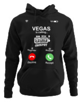 Φούτερ με κουκούλα - Vegas Is Calling - Color Thumbnail Μαύρο