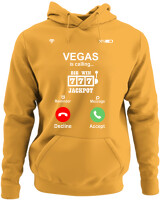 Φούτερ με κουκούλα - Vegas Is Calling - Color Thumbnail Κίτρινο Χρυσό