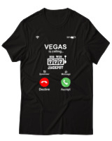 T-Shirt  Γυναικείο - Vegas Is Calling - Color Thumbnail Μαύρο