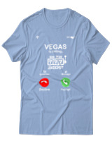 T-Shirt  Γυναικείο - Vegas Is Calling - Color Thumbnail Γαλάζιο