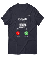 T-Shirt  Γυναικείο - Vegas Is Calling - Color Thumbnail Σκούρο Μπλέ