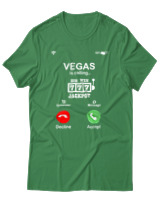 T-Shirt  Γυναικείο - Vegas Is Calling - Color Thumbnail Πράσινο