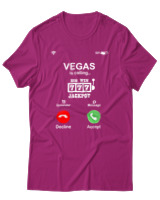 T-Shirt  Γυναικείο - Vegas Is Calling - Color Thumbnail Φούξια