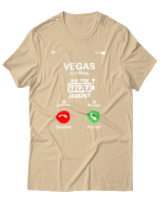 T-Shirt  Γυναικείο - Vegas Is Calling - Color Thumbnail Μπέζ