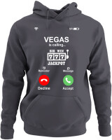 Φούτερ με κουκούλα - Vegas Is Calling - Color Thumbnail Ανθρακί