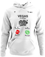 Φούτερ με κουκούλα - Vegas Is Calling - Color Thumbnail ΄Ασπρο